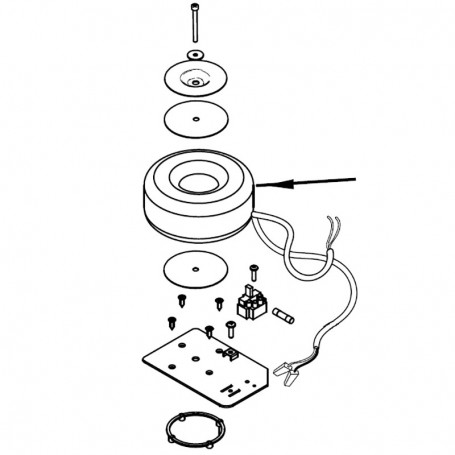 RIC _ Transformateur rond 250VA 230V/22V (à vide) + disjoncteur thermique