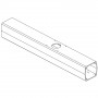 RIC _ Corps cylindre en aluminium anodisé argent L710mm