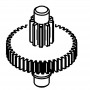 RIC _ Arbre dentée M1.75 Z11 L47.5 avec engr. M1.25 Z42