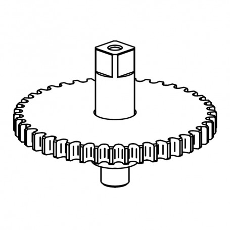 RIC _ Arbre denté Ø30 pour engrenage de Geko