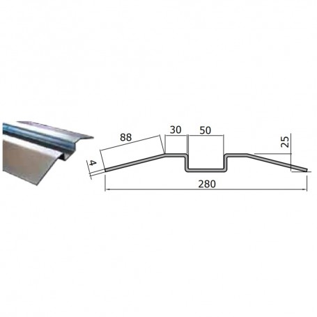 POLY-PAVI : Guide de protection de la chaîne à plancher Longueur de 2m.