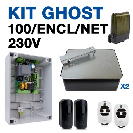 KIT 100/ENCL/NET: Kit complet 230V avec encodeur, platine NET230N, câble de 8m