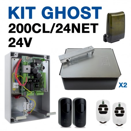 KIT 200CL/24NET: Kit complet 24V avec platine NET24N, câble de 8m
