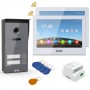 Kit visiophone VIDEA RFIC Platine gris foncé 2 boutons / Moniteur 8HD IPS blanc