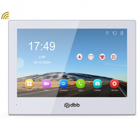Moniteur 10 HD IPS Wifi Blanc Tactile
