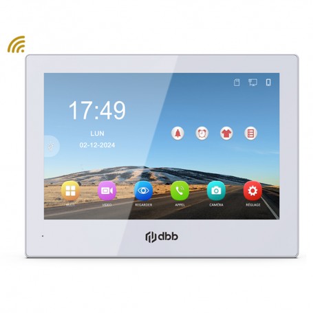 Moniteur 8 HD IPS Wifi Blanc Tactile