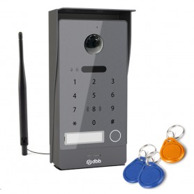 Kit visiophone VIDEA GSM 4G RFID + clavier Platine gris foncé