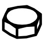 RIC _ Ecrou plat zingué M14 UNI 5589