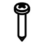 RIC _ Vis autof. tête  bombée cruciforme inox Ø4.8x25 UNI 6954