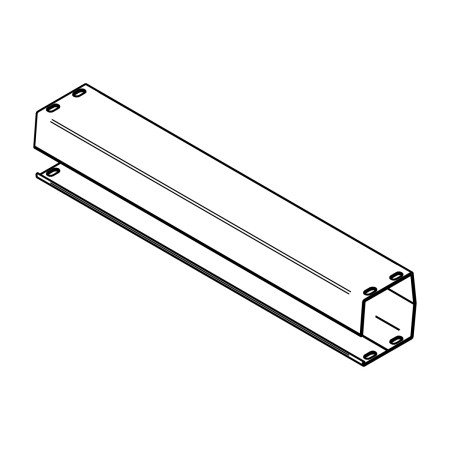 RIC _ Couvre tige en aluminium anodisé argent l485mm
