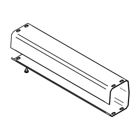 RIC _ Couvre tige en aluminium anodisé L475mm