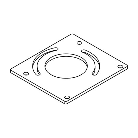 RIC _ Plaque de base 229x205x8 zinguée pour art.218