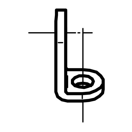 RIC _ Equerre pour fixation calotte 25/10 inclinée 45°