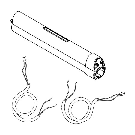 RIC _ Groupe extrudé-racleur Look course 320mm avec fin de course gris RAL 7016